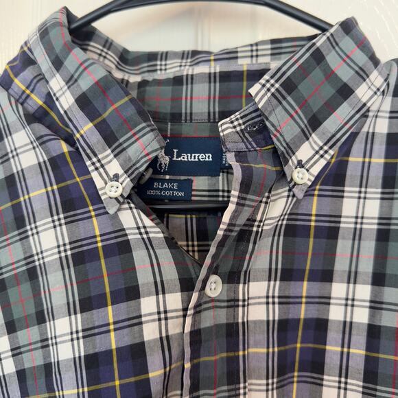 Ralph Lauren VTG Blake Long Sleeve Button Down Shirt Size L Plaid Casual Preppy - Picture 5 of 8